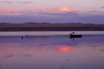 boat at sunset